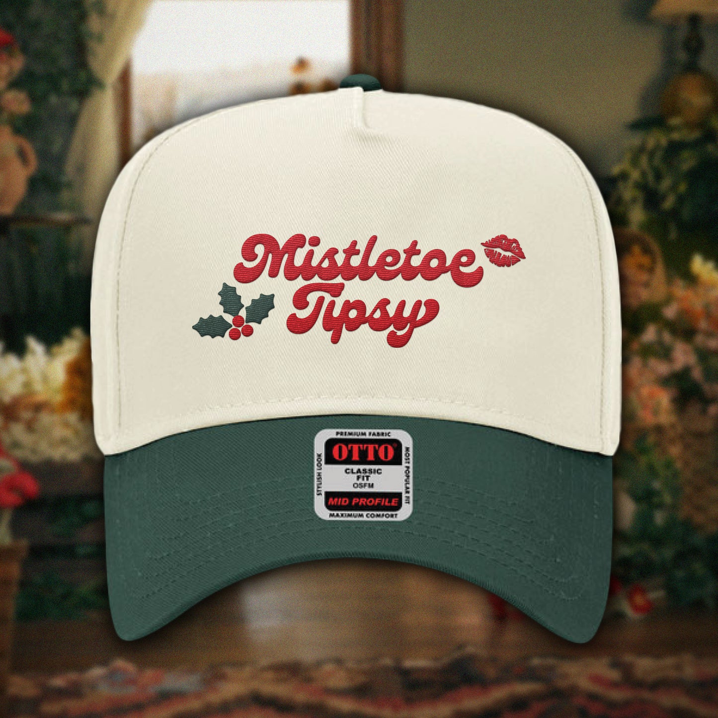 Mistletoe Tipsy Trucker Hat